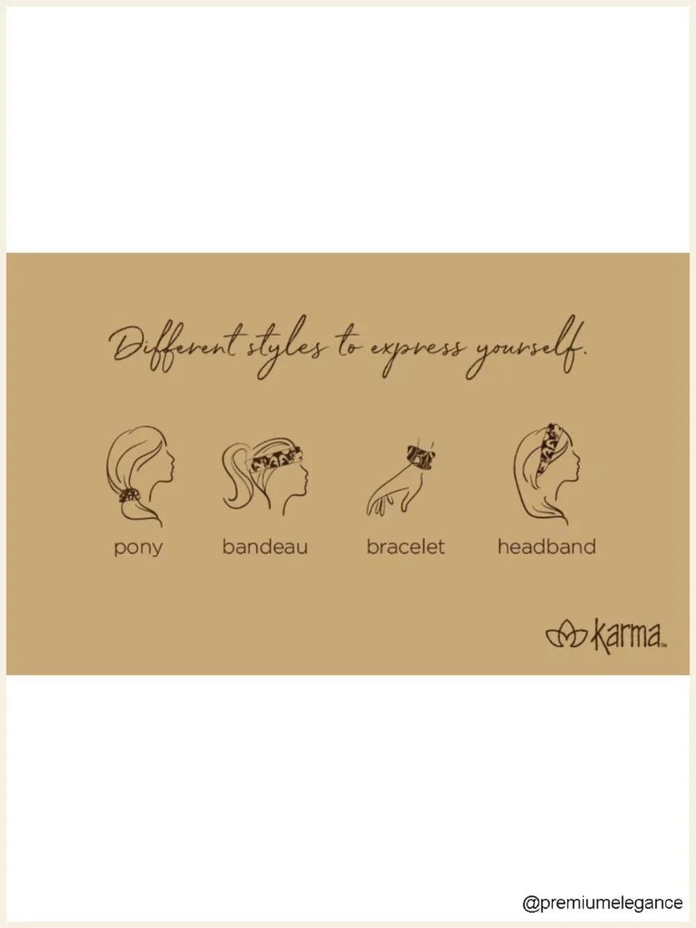 Women's Stretchy Fabric Hair Scarf Headband, Polyester, One Size